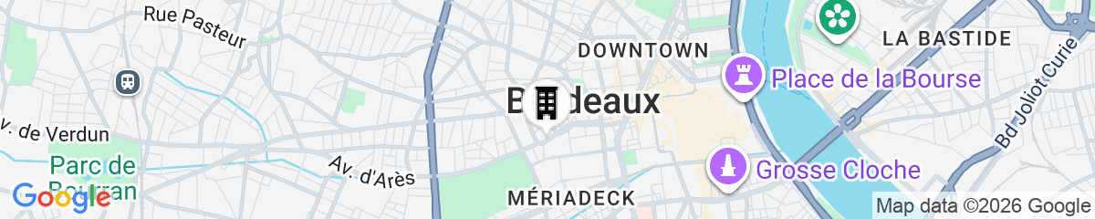 Map for Marty Hotel Bordeaux, Tapestry Collection by Hilton