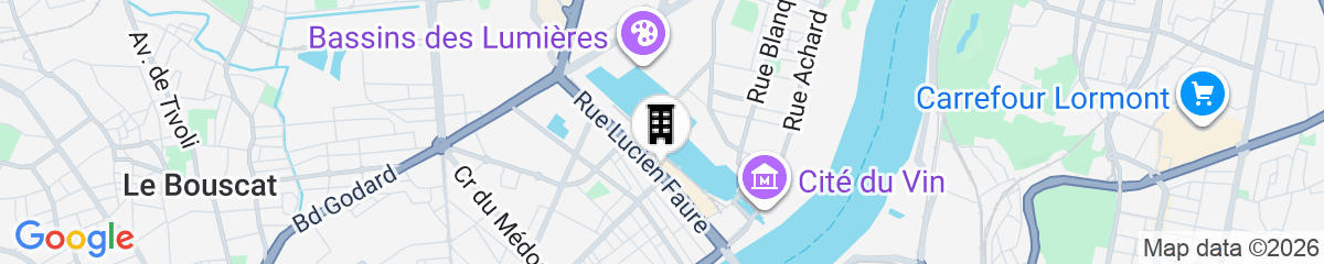 Map for Radisson Blu Bordeaux