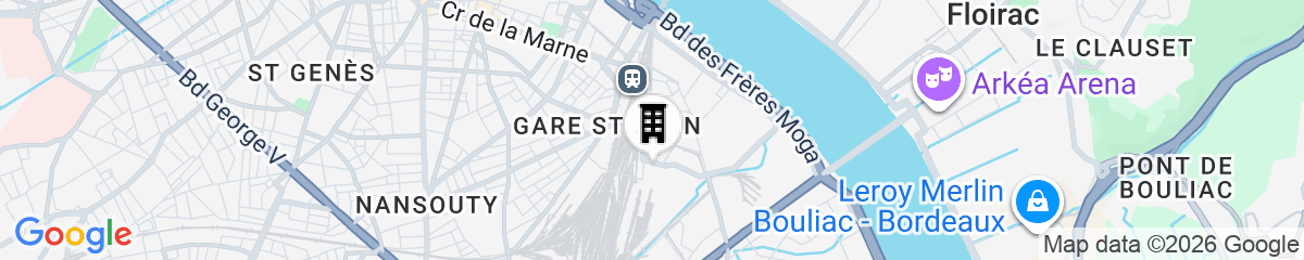 Map for Radisson Hotel Bordeaux Saint Jean