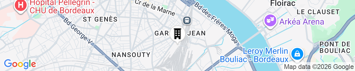 Map for JOST Hôtel Bordeaux Centre Gare Saint Jean