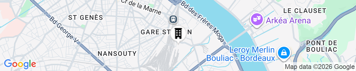 Map for B&B HOTEL BORDEAUX Centre Gare St-Jean