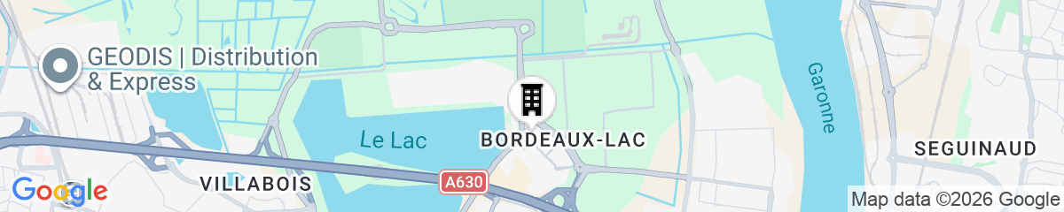 Map for ibis Bordeaux Lac