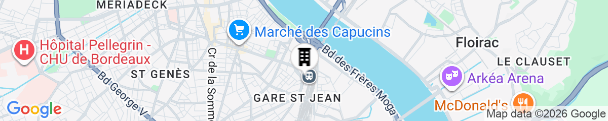 Map for Hotel ibis Bordeaux Centre Gare Saint Jean Euratlantique