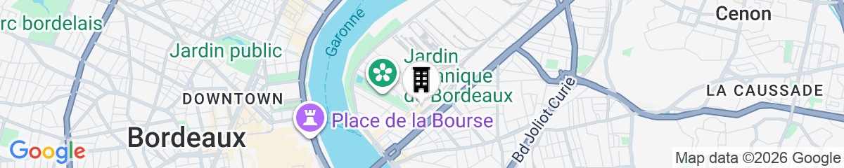 Map for Eklo Hotels Bordeaux City center Bastide   
