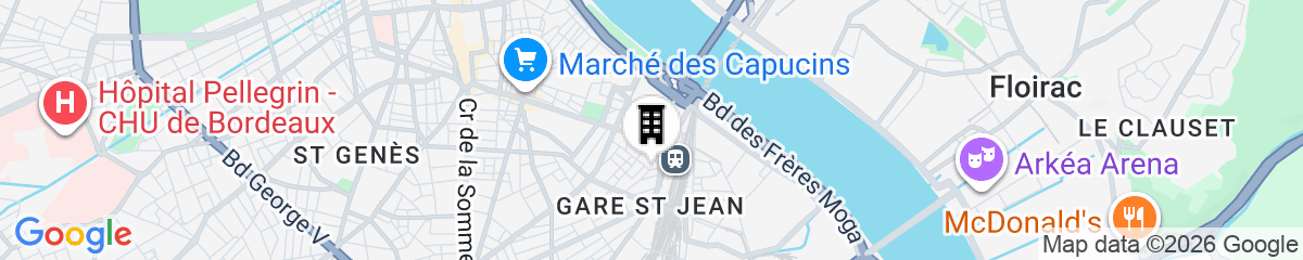 Map for ibis budget Bordeaux Centre Gare Saint Jean
