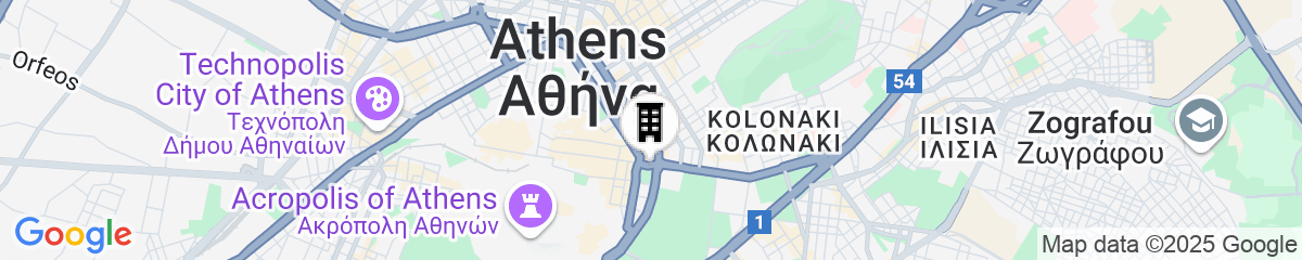 Map for King George, a Luxury Collection Hotel, Athens