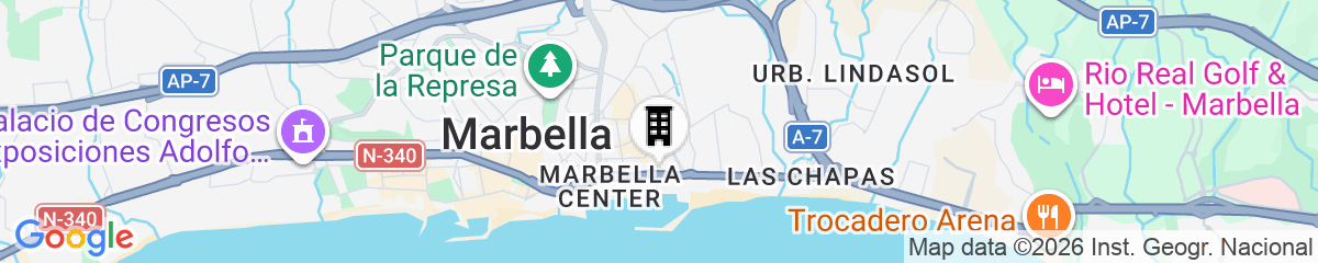 Map for Aqua Apartments Bellamar Marbella