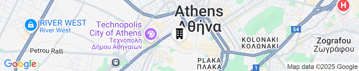 Map for O&B Athens Boutique Hotel