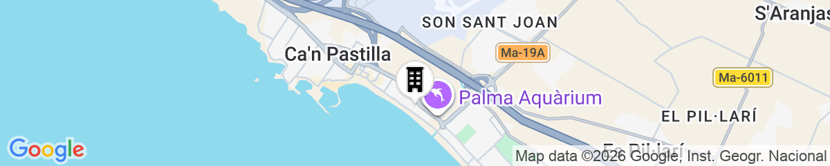 Map for Aparthotel Fontanellas Playa