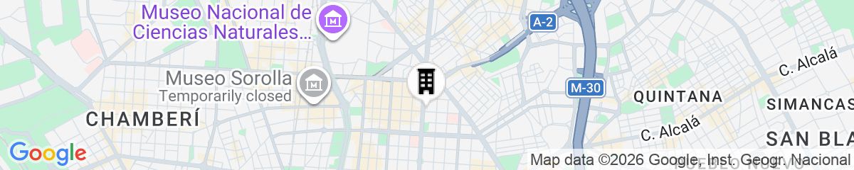 Map for Relais & Châteaux Heritage Madrid