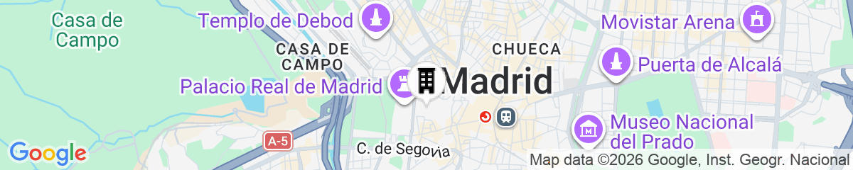 Map for Oriente Palace Apartments