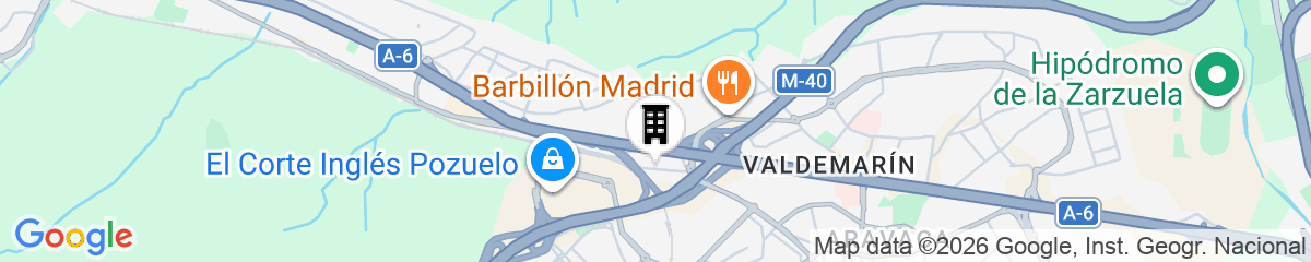 Map for The Oliver Aravaca Apartamentos
