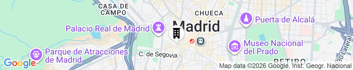 Map for Petit Palace Plaza Mayor