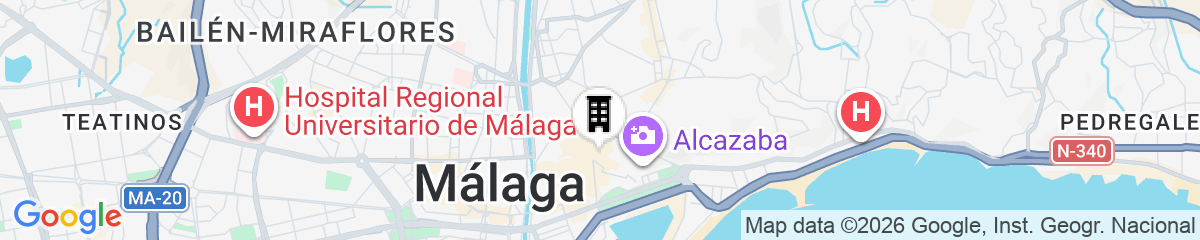 Map for Cristine Bedfor Malaga Boutique Hotel