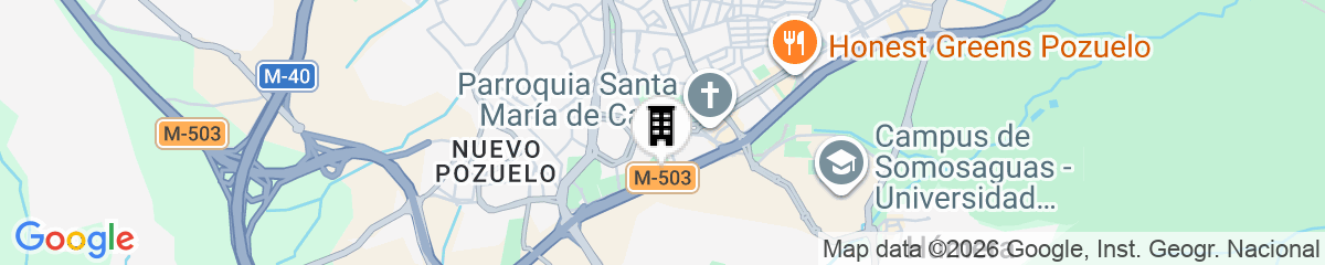 Map for The Oliver Apartamentos Pozuelo