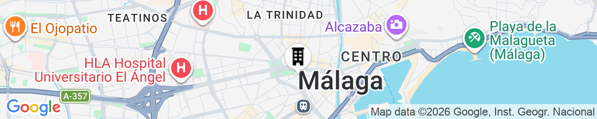 Map for Malaga Alameda Centro Affiliated by Meliá