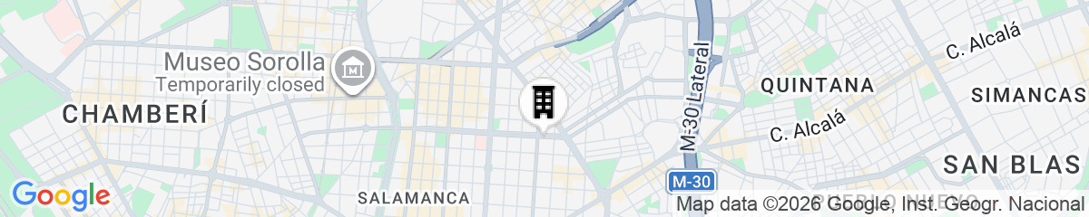 Map for Edmond Vibes Barrio de Salamanca