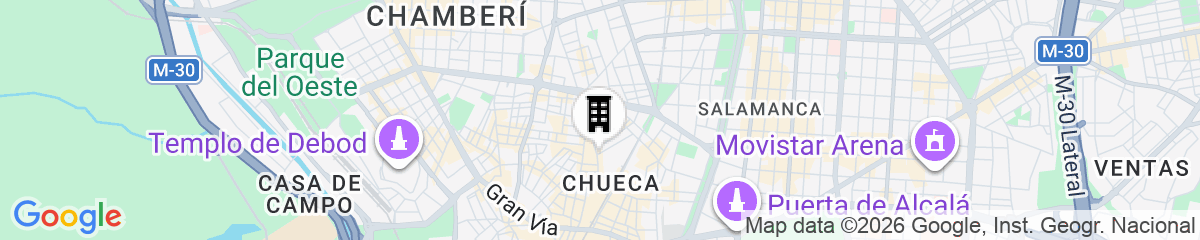 Map for Bed Madrid Rooms by Bossh! Hotels