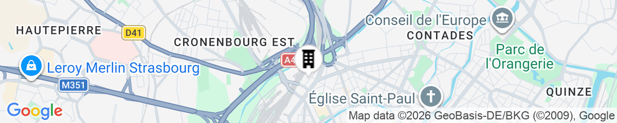 Map for voco Strasbourg Centre The Garden by IHG
