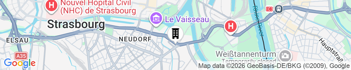 Map for ibis Styles Strasbourg Avenue du Rhin