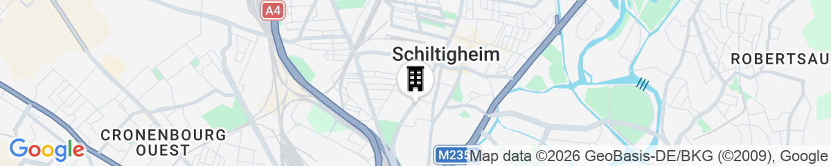 Map for The Originals City, Hôtel Le Forum, Strasbourg Nord