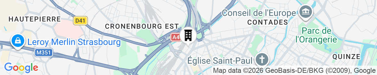 Map for City Residence Access Strasbourg