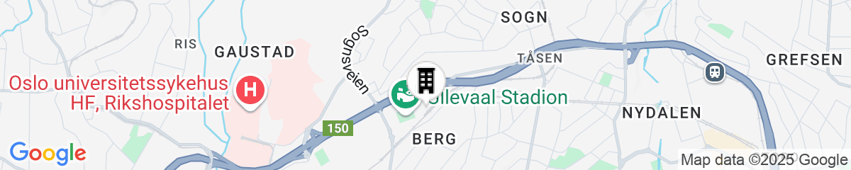 Map for Thon Partner Hotel Ullevaal Stadion