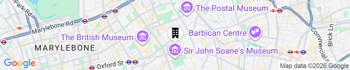 Map for Holborn by Viridian Apartments