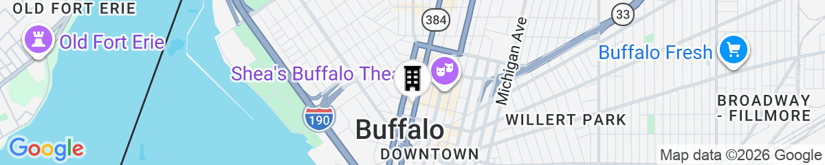 Map for Hampton Inn & Suites Buffalo Downtown