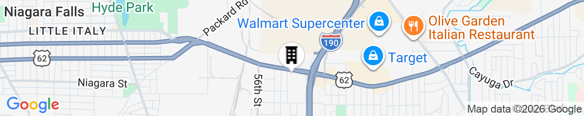 Map for Comfort Inn & Suites Niagara Falls Blvd USA
