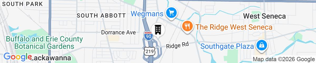 Map for Hampton Inn Buffalo South/I-90