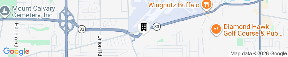 Map for Holiday Inn Express Hotel & Suites Buffalo-Airport by IHG