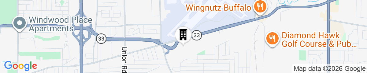 Map for Hampton Inn & Suites Buffalo Airport