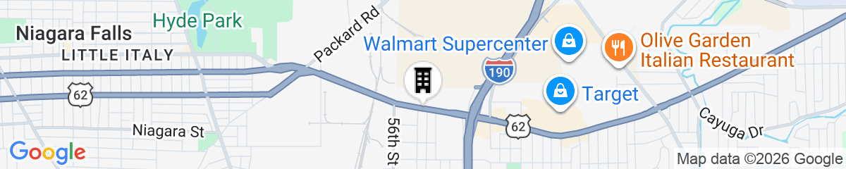 Map for Econo Lodge At The Falls North