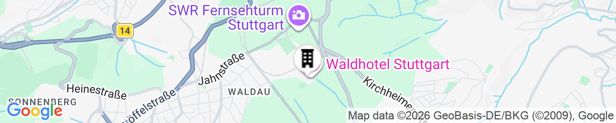 Map for Waldhotel Stuttgart