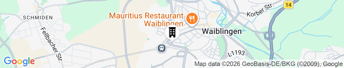 Map for Loginn Hotel Waiblingen