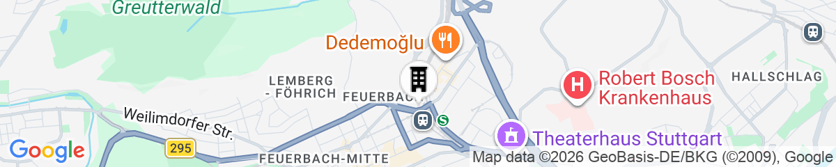 Map for Moxy Stuttgart Feuerbach