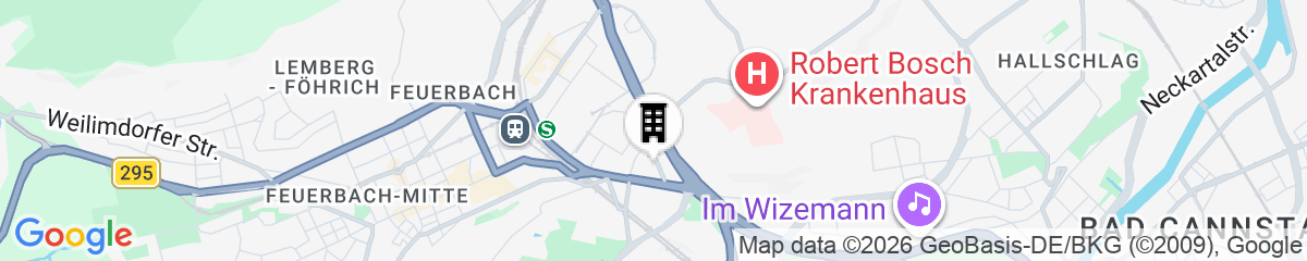 Map for Holiday Inn - the niu, Form Stuttgart Feuerbach by IHG
