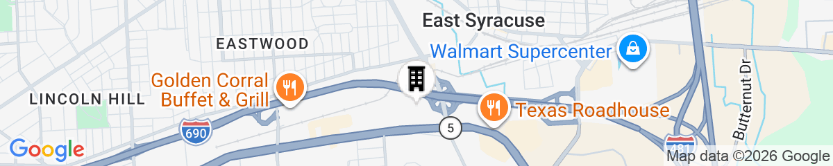 Map for Hampton Inn & Suites Syracuse Dewitt
