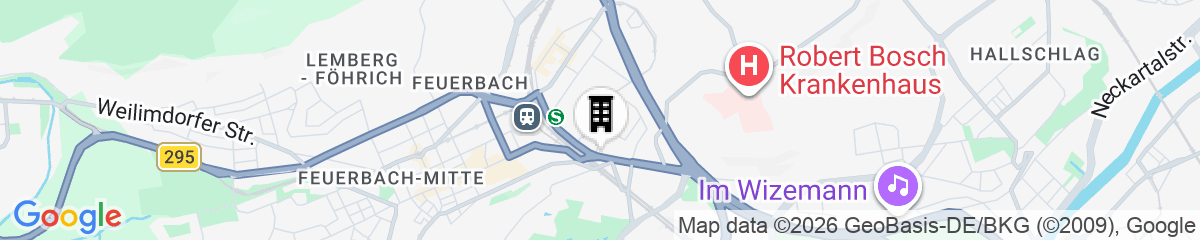 Map for B&B Hotel Stuttgart-City