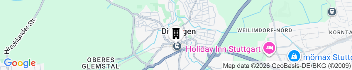 Map for Hotel am Bahnhof Ditzingen