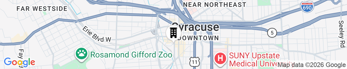 Map for Best Western Syracuse Downtown Hotel and Suites