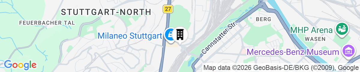 Map for Hampton by Hilton Stuttgart City Centre