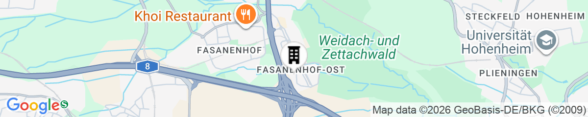 Map for Holiday Inn - the niu, Mesh Stuttgart Messe by IHG