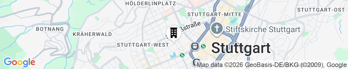 Map for Garner Hotel Stuttgart City Centre by IHG