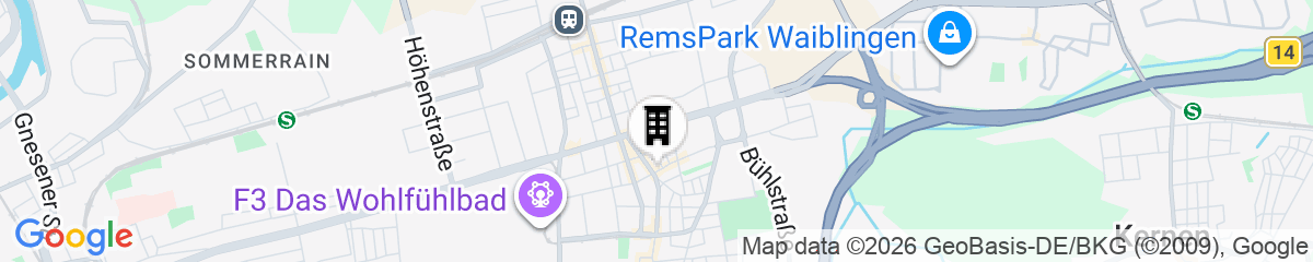 Map for City Hotel Fellbach