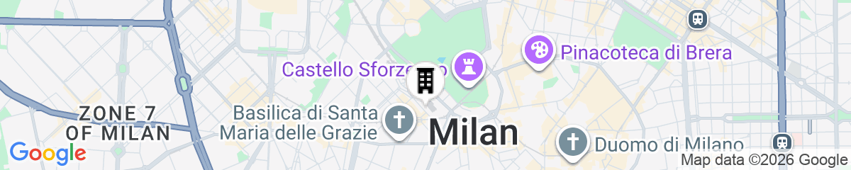 Map for Cadorna Luxury Hotel