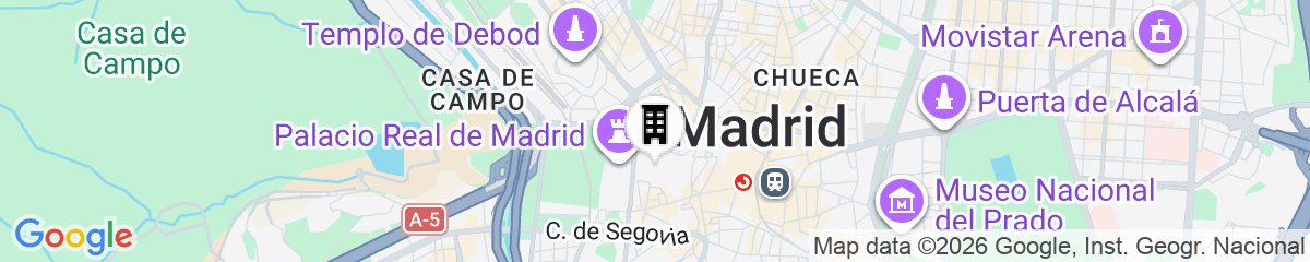 Map for Hostal Central Palace Madrid