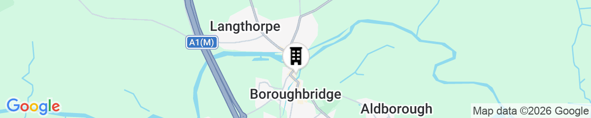 Map for The Crown Hotel, Boroughbridge, North Yorkshire