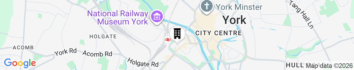 Map for Hampton by Hilton York